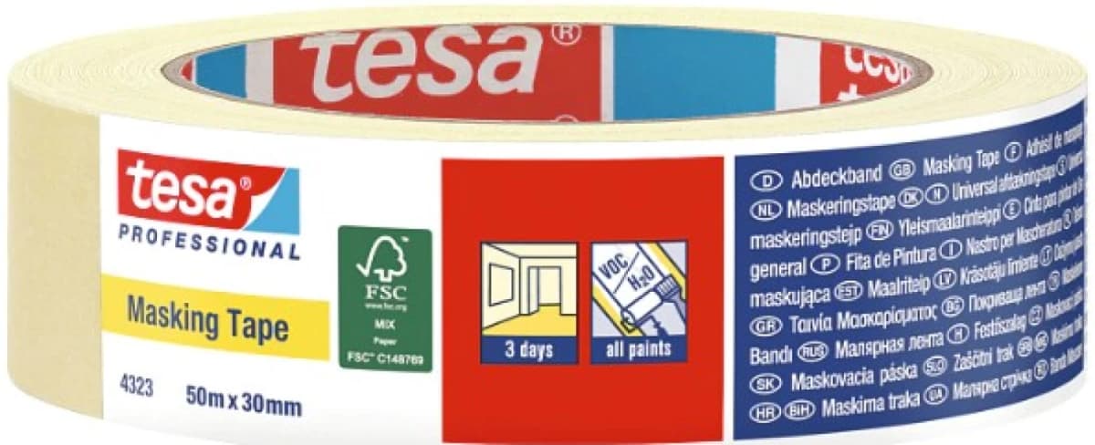 Tesa 4323 Professional Afplaktape - 30mm X 50m