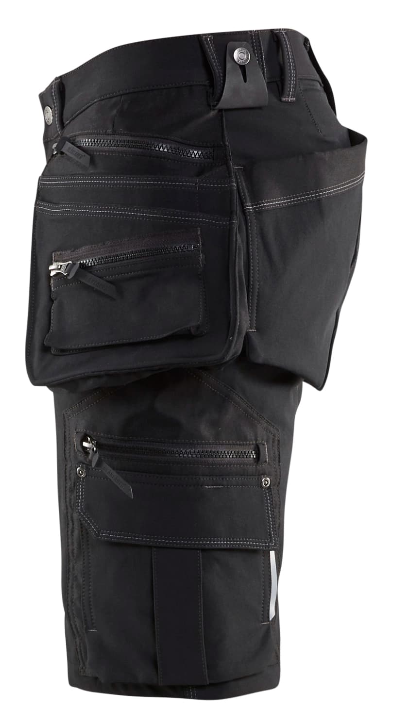 Blåkläder X1900 Werkbroek Kort 4-weg Stretch 1988 - Zwart - Maat 56 (XL) thumbnail 3