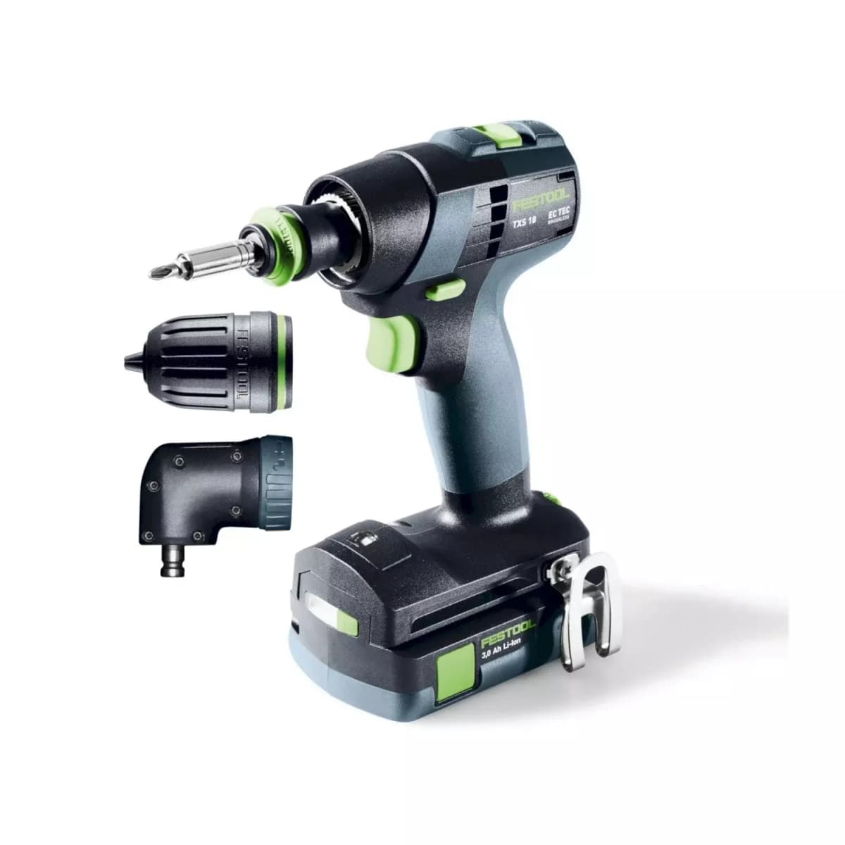 Festool TXS 18 C 3,0-Set 18V Li-Ion Accu Schroefboormachine Incl. Bitset (2x 3,0Ah) In Systainer - 40Nm thumbnail 2