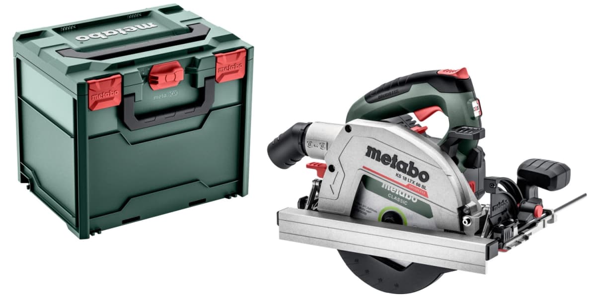 Metabo KS 18 LTX 66 BL 18V Li-ion Accu Cirkelzaag Body In MetaBOX - Koolborstelloos