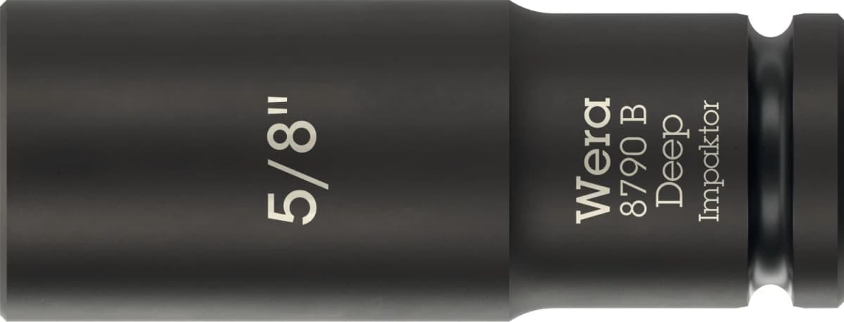 Wera 05005570001 8790 B Impaktor Deep Lange Krachtdop - 5/8"- Zeskant - 63mm