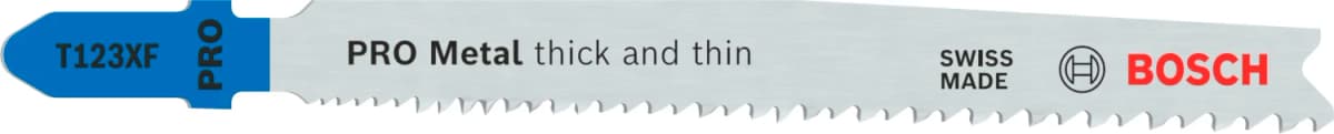 Bosch PRO T123XF Metal Thick And Thin Decoupeerzaagblad - 100mm - Metaal (5st)