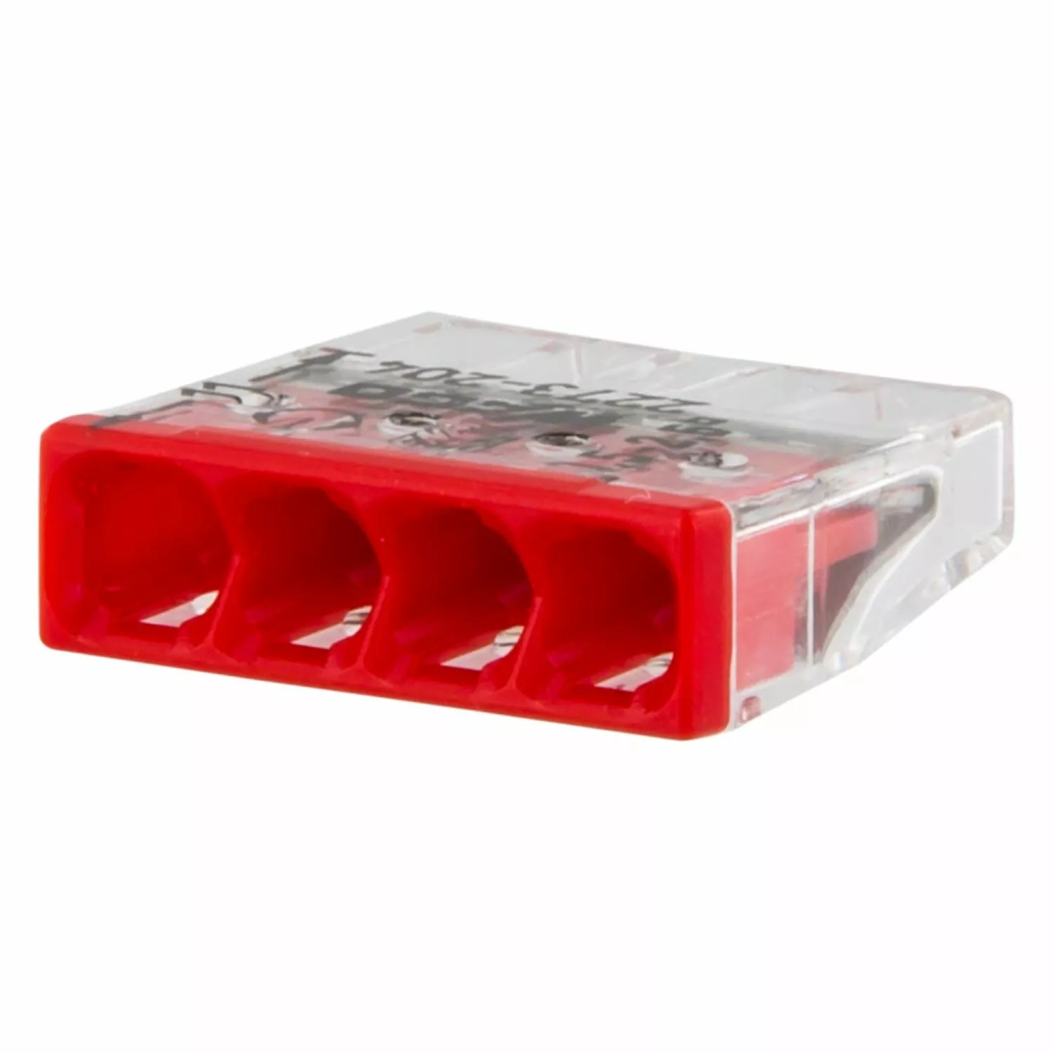 Wago 2273-204 Lasklem 4-polig - 4-gaats - 4 X 0.5 - 2.5mm² - Transparant-rood (100st)