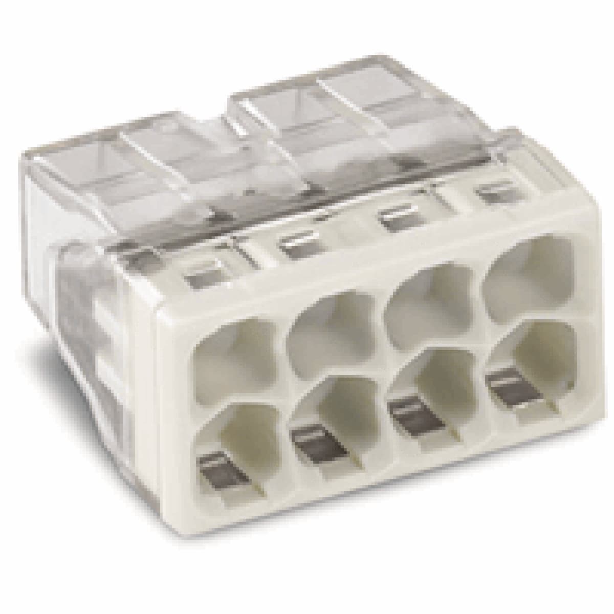 Wago 2273-208 Lasklem 8-polig - 8-gaats - 8 X 0.5 - 2.5mm² - Transparant-grijs (50st)