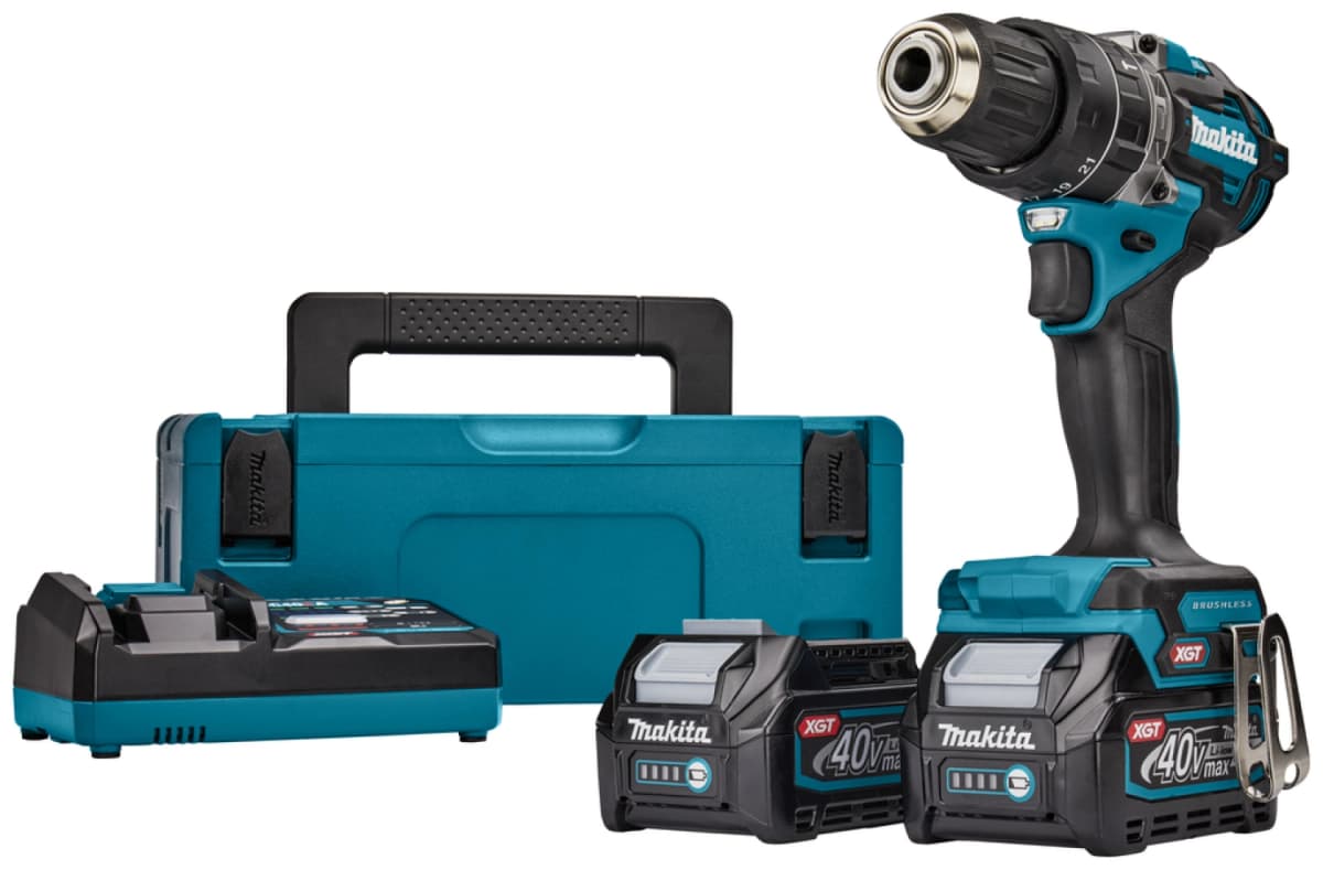 Makita HP002GD201 XGT 40V Max Li-Ion Accu Klopboor- /schroefmachine Set (2x 2,5Ah) In Mbox - 13mm - Koolborstelloos