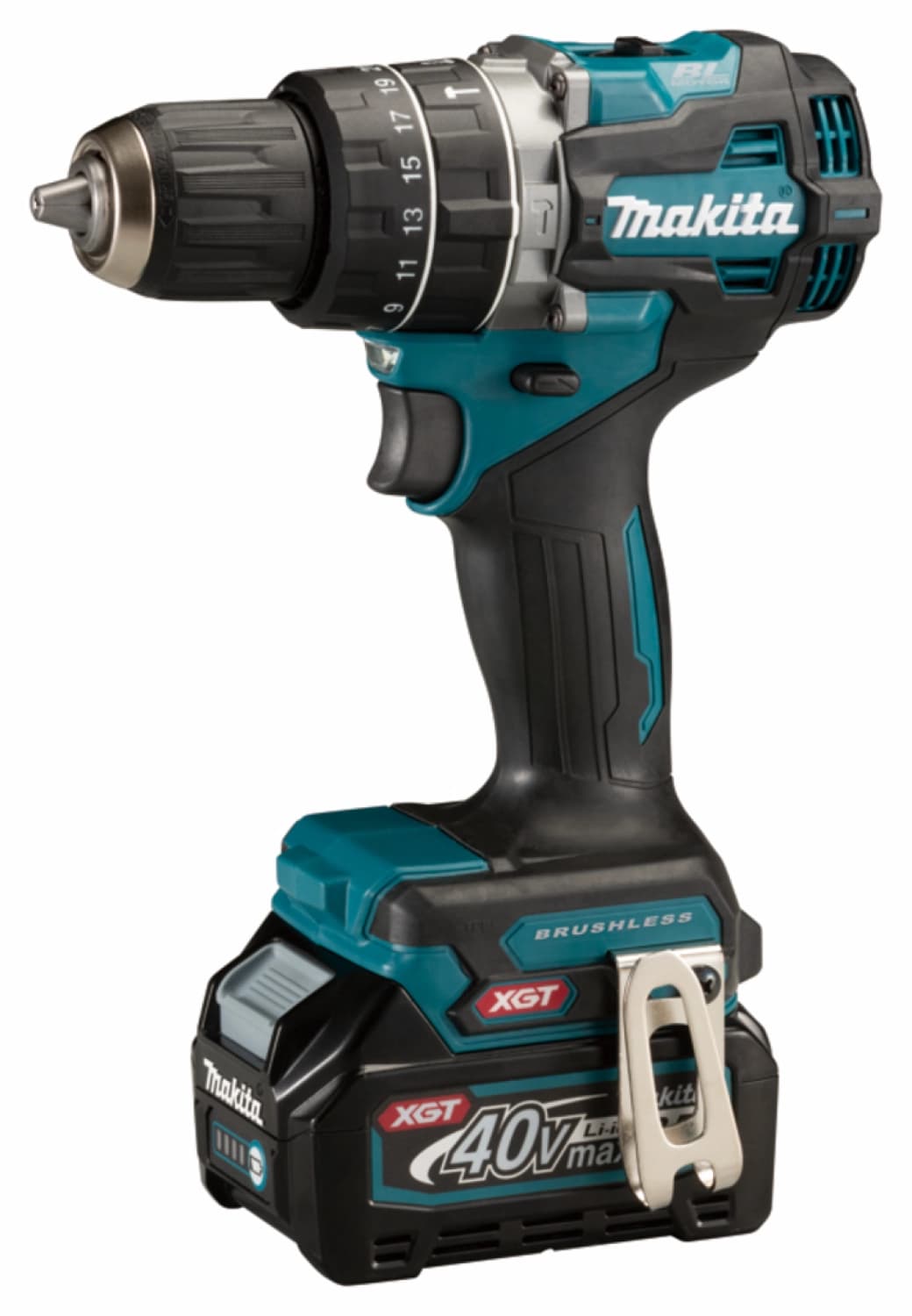 Makita HP002GD201 XGT 40V Max Li-Ion Accu Klopboor- /schroefmachine Set (2x 2,5Ah) In Mbox - 13mm - Koolborstelloos thumbnail 2