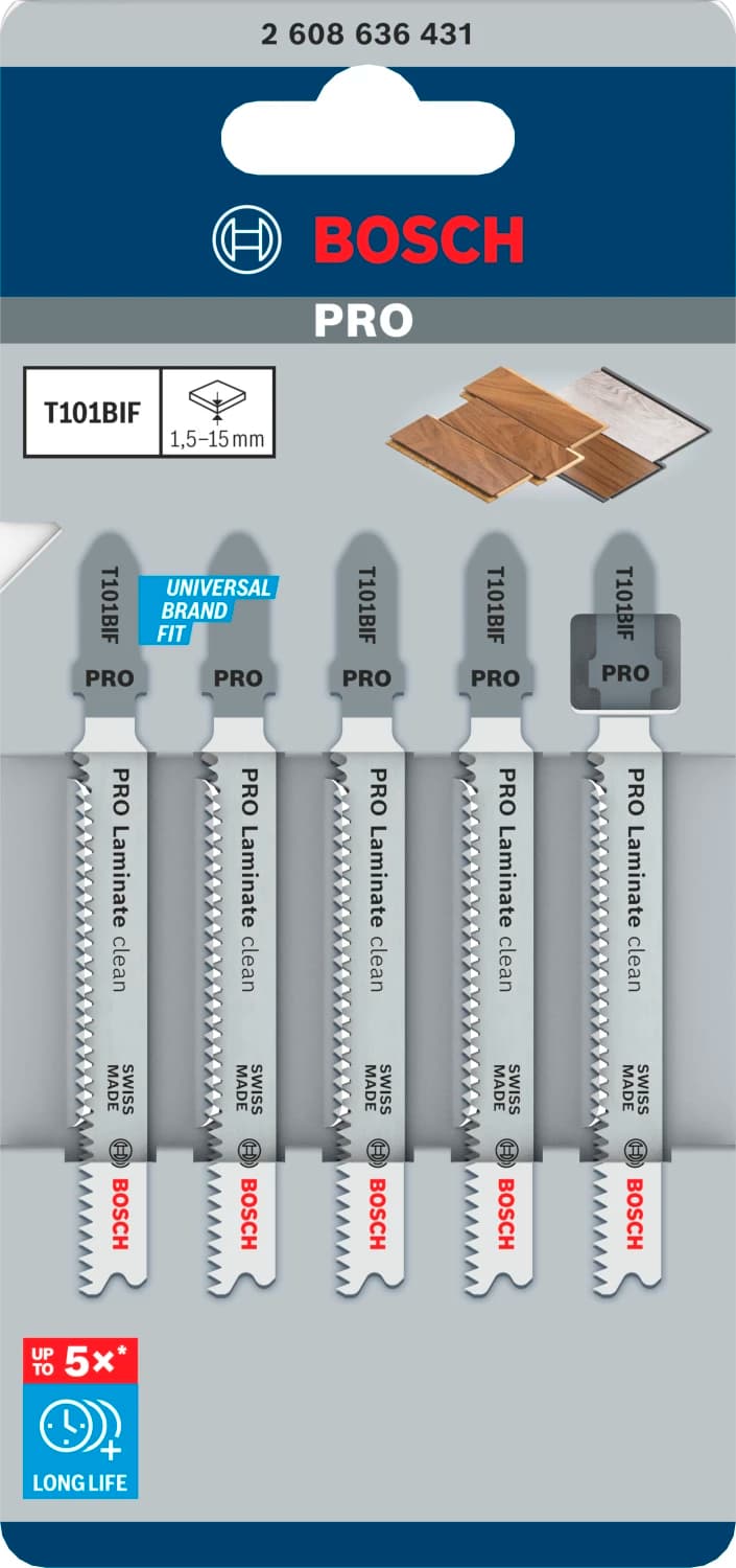 Bosch 2608636431 / T 101 BIF BiM Decoupeerzaagblad Special - Laminaat (5st) thumbnail 2