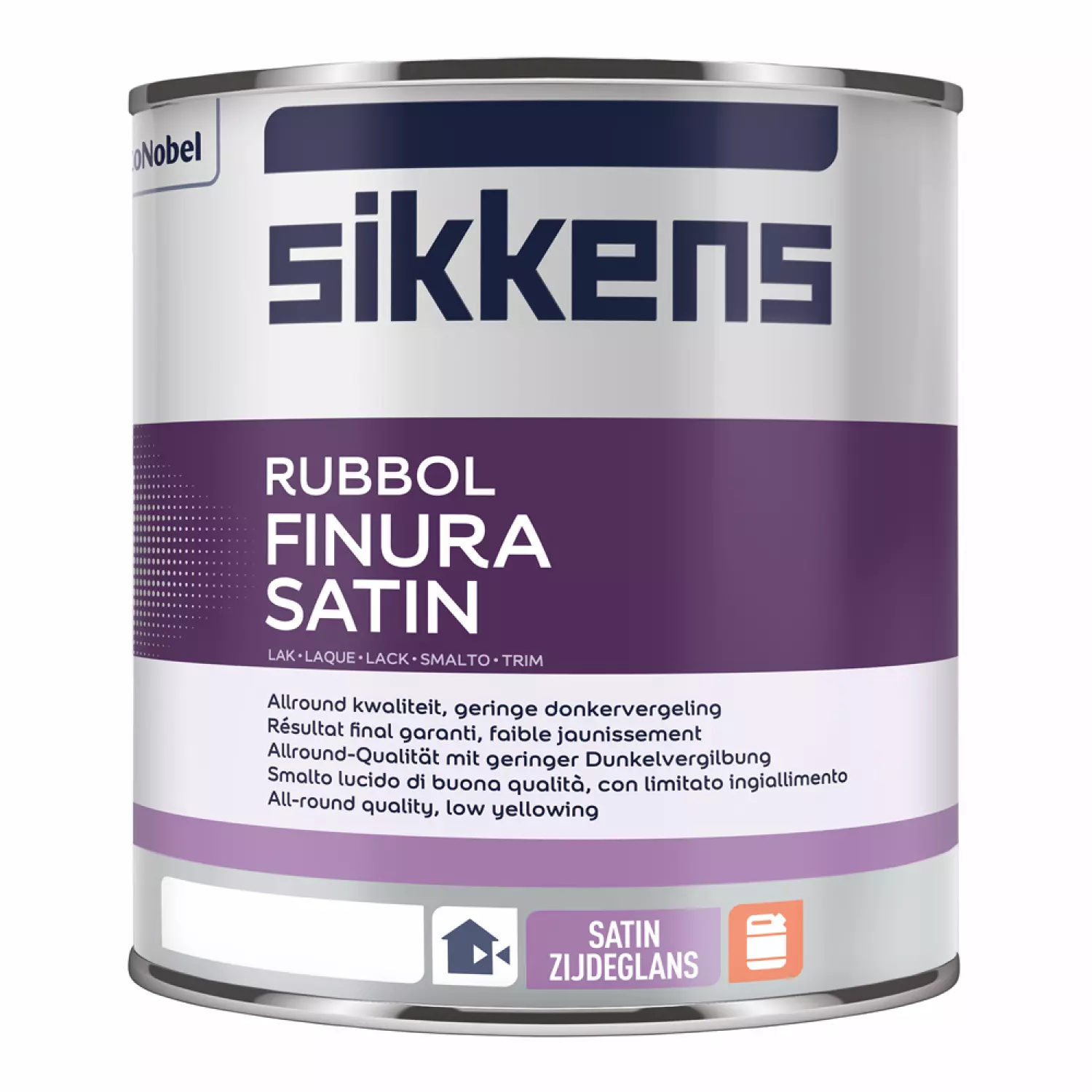 Sikkens Rubbol Finura Satin - Wit - 1L - Lak