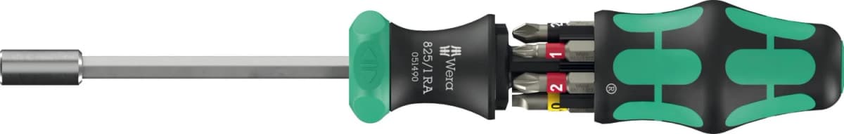 Wera 05051517001 Kraftform Kompakt 27 RA 1 Bitschroevendraaier - 6 In 1 Multi-bit - Met Ratelfunctie