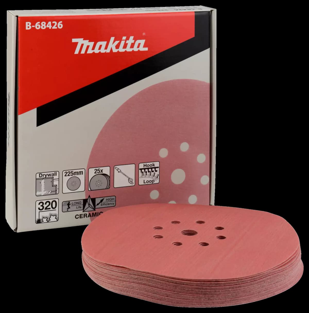 Makita B-68426 Schuurschijf Velcro - 225mm - K320 (25st.) thumbnail 2