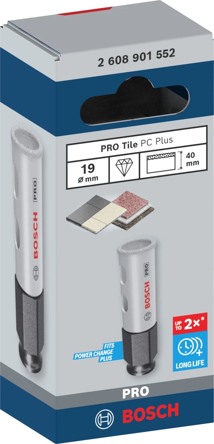 Bosch 2608901552 PRO Tile PC Plus Diamantgatzaag Voor Tegels - 19mm thumbnail 2