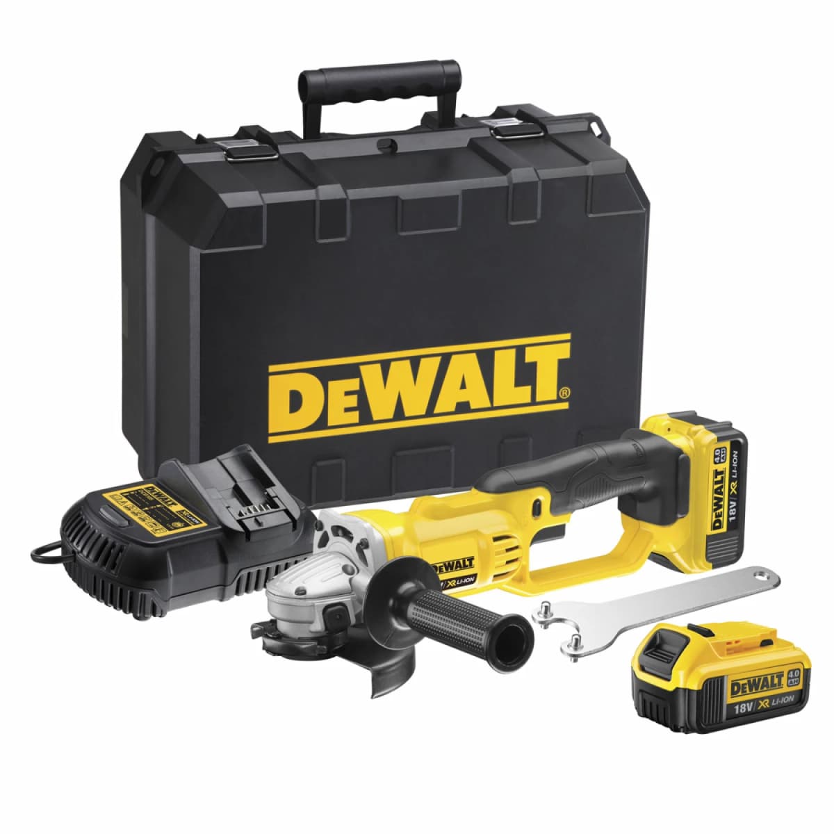DeWALT DCG412M2 18V Li-ion XR Accu Haakse Slijper Set (2x 4.0Ah) In Koffer - 125mm