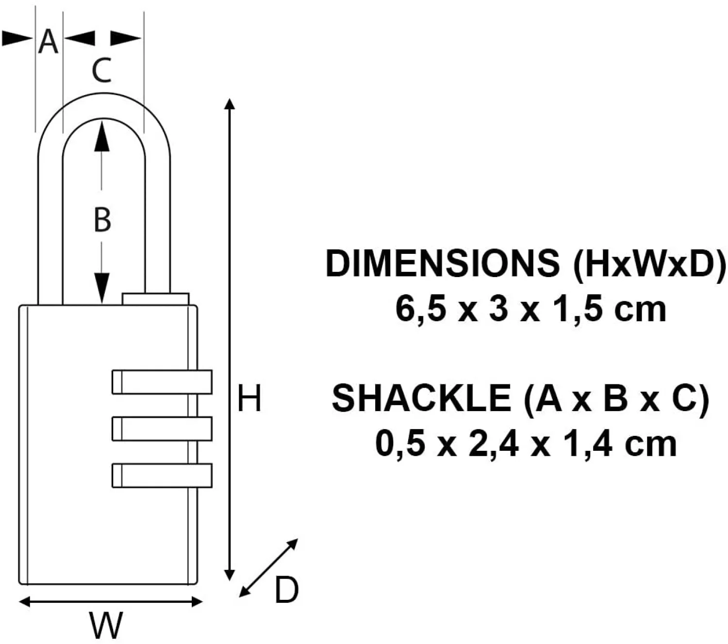 Master Lock 630EURD Hangslot 30mm Breed - Cijfercode thumbnail 2