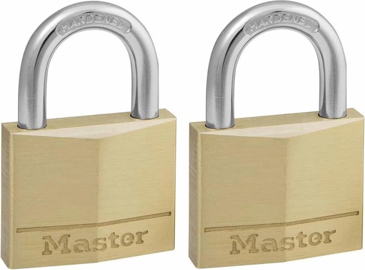 Master Lock 140EURT Hangslot 40mm Massief Messing - Set Van 2