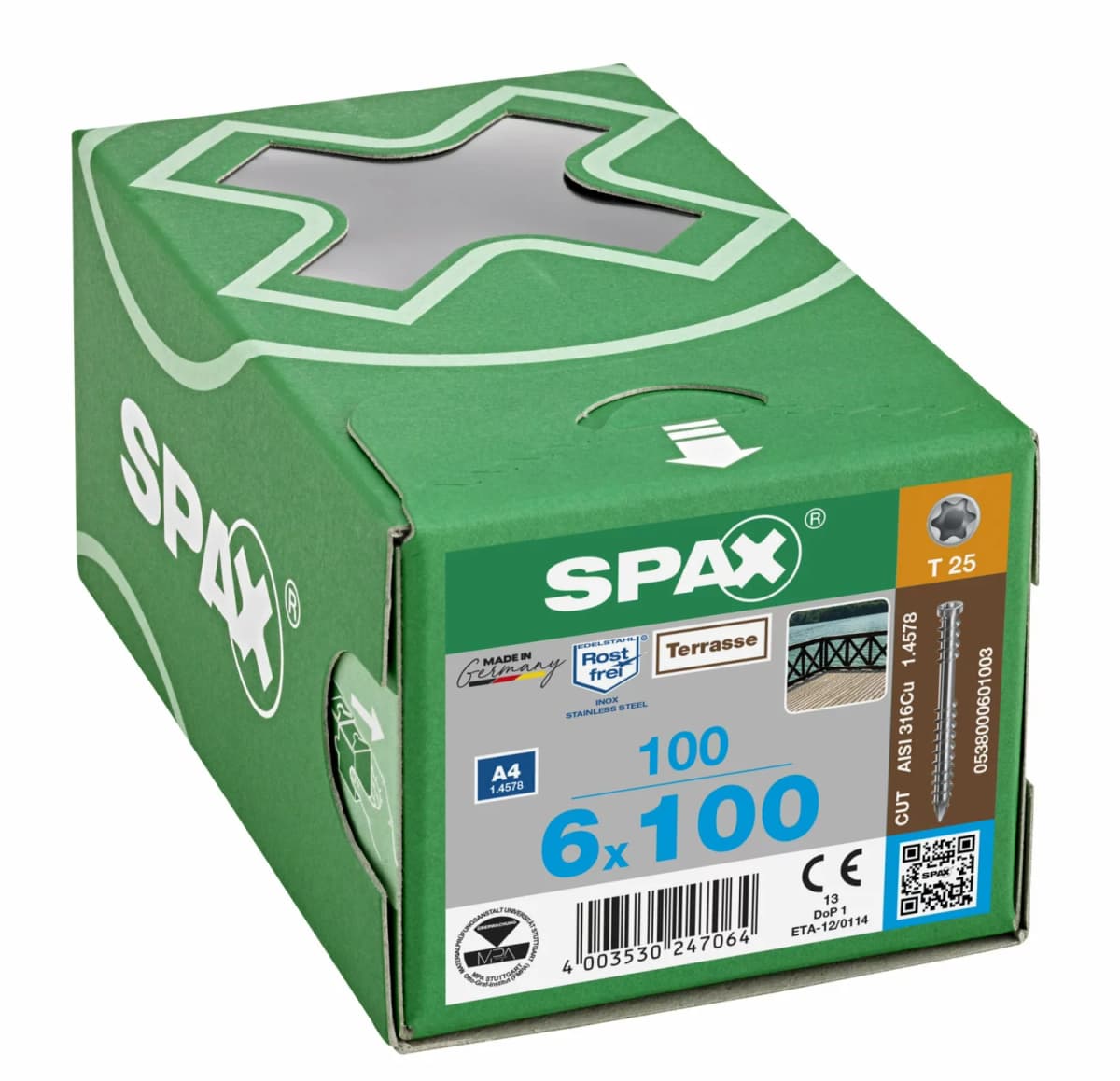 SPAX RVS Terrasschroeven Fixeerdraad - T25 - 6.0x100 Mm (100st) thumbnail 4