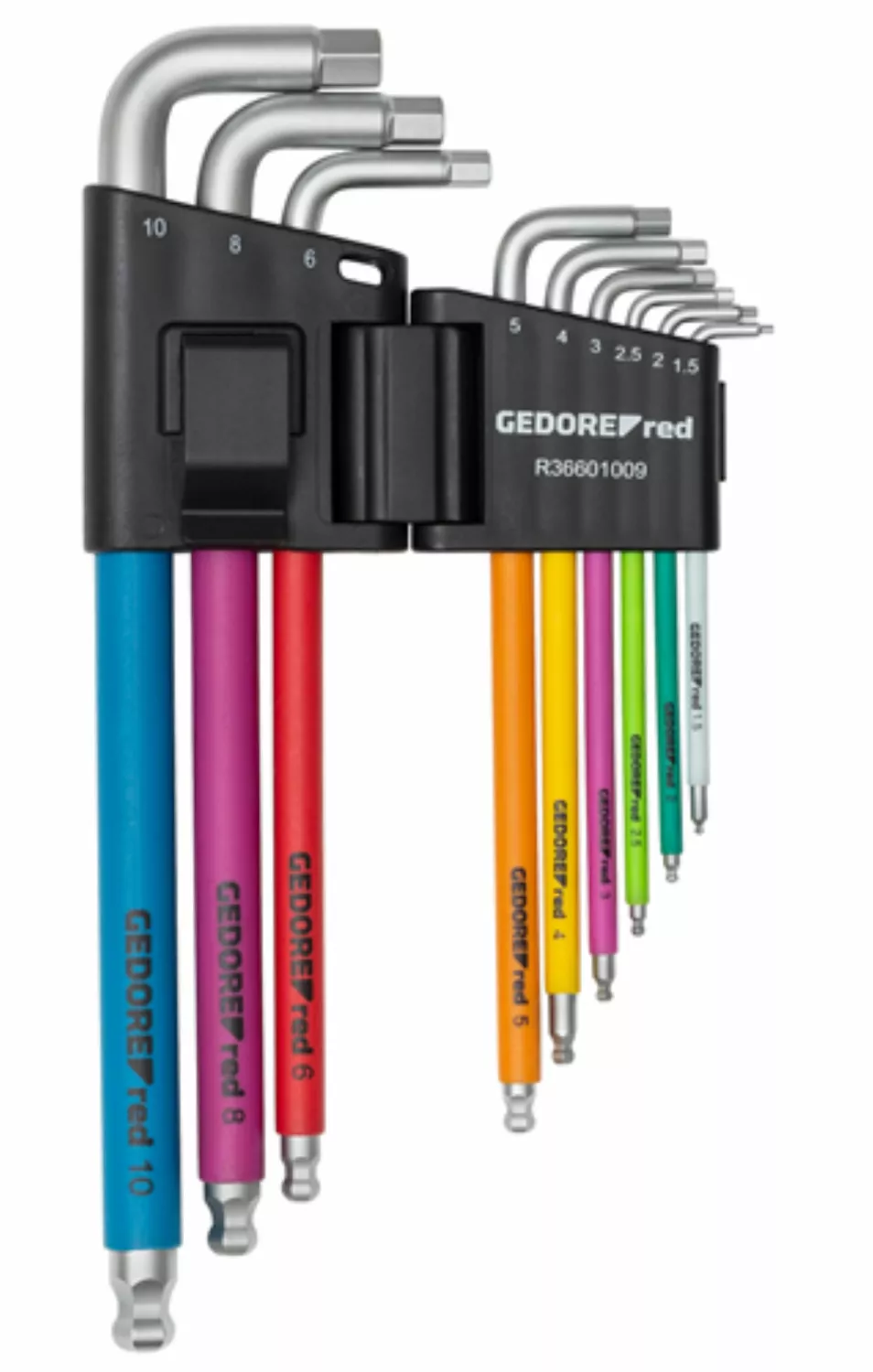 Gedore RED R36601009 - Haakse Inbussleutelset - IN - 1,5-10mm - Multicolor - 9-delig