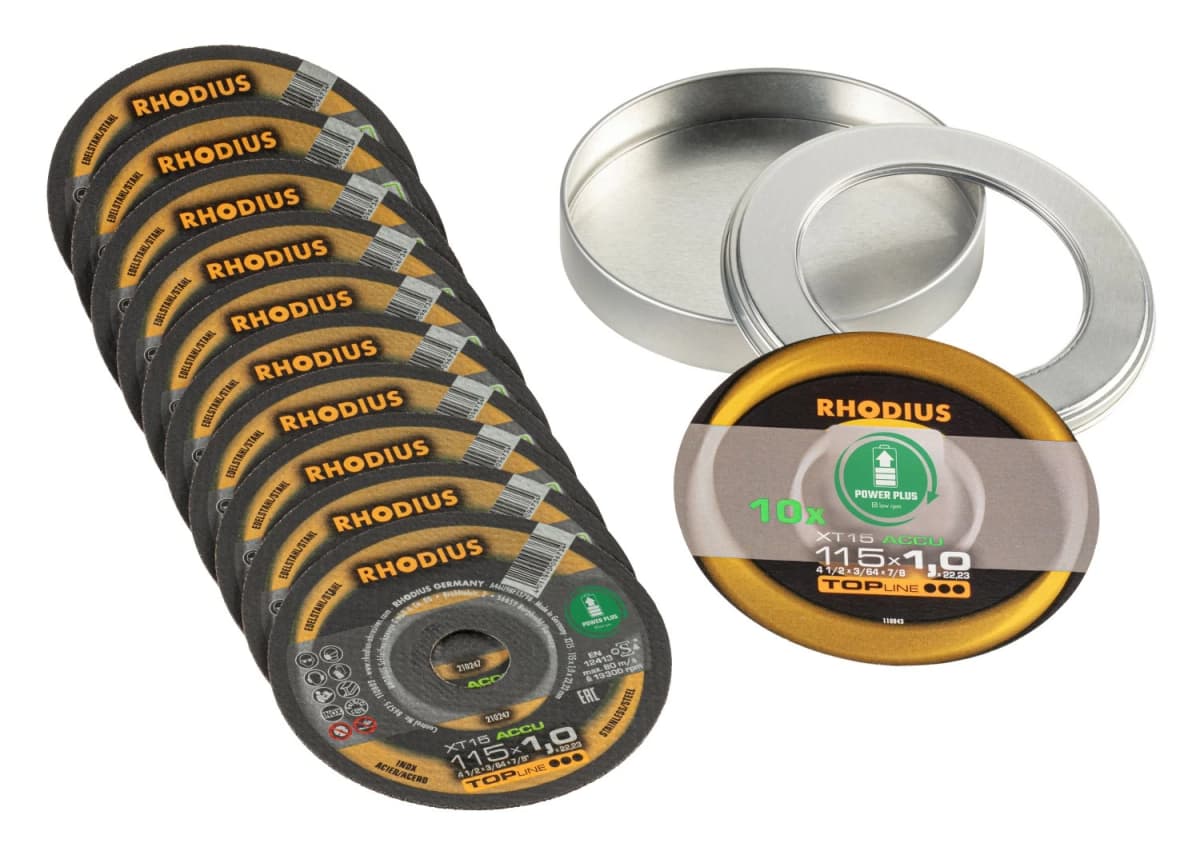 Rhodius 210247 XT15 ACCU TOPline Lll Doorslijpschijf Extra Dun 115 X 22,23 X 1mm (10 St) thumbnail 2