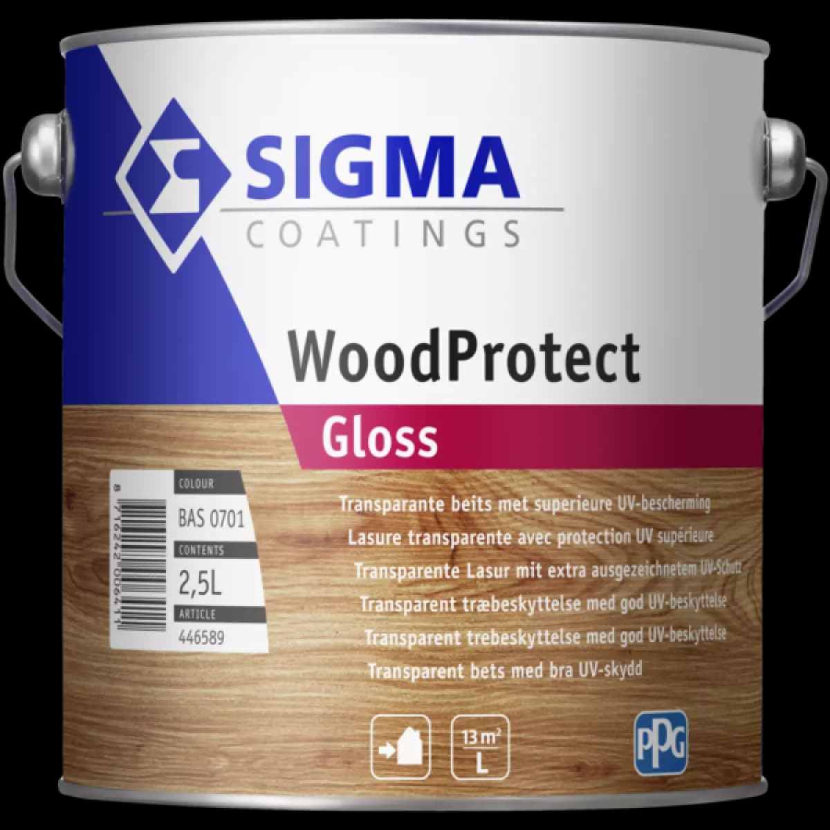 Sigma WoodProtect Gloss - Op Kleur Gemengd - 2,5L