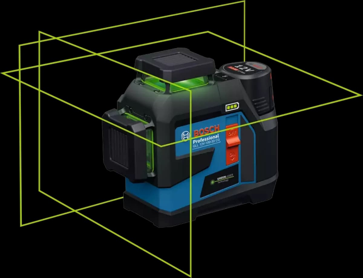 Bosch GLL 12V-100-33 CG 12V Accu Lijnlaser In Tas thumbnail 2