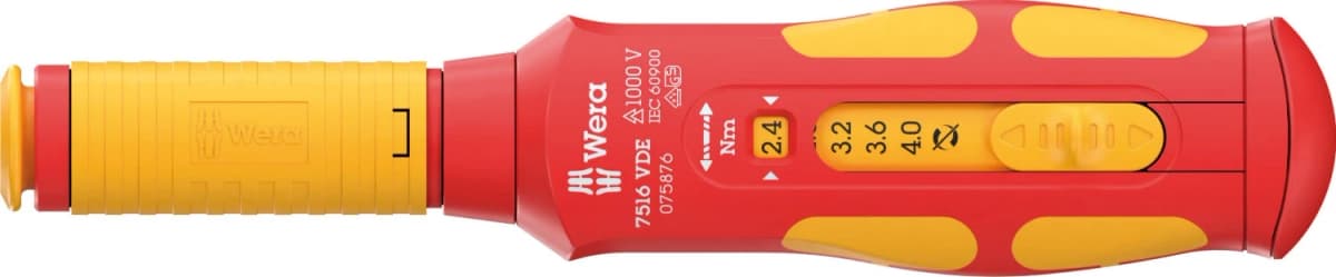 Wera 05075876001 7516 VDE Kraftform Safe-Torque Speed Draaimomentschroevendraaier - 2,4-4,0 Nm