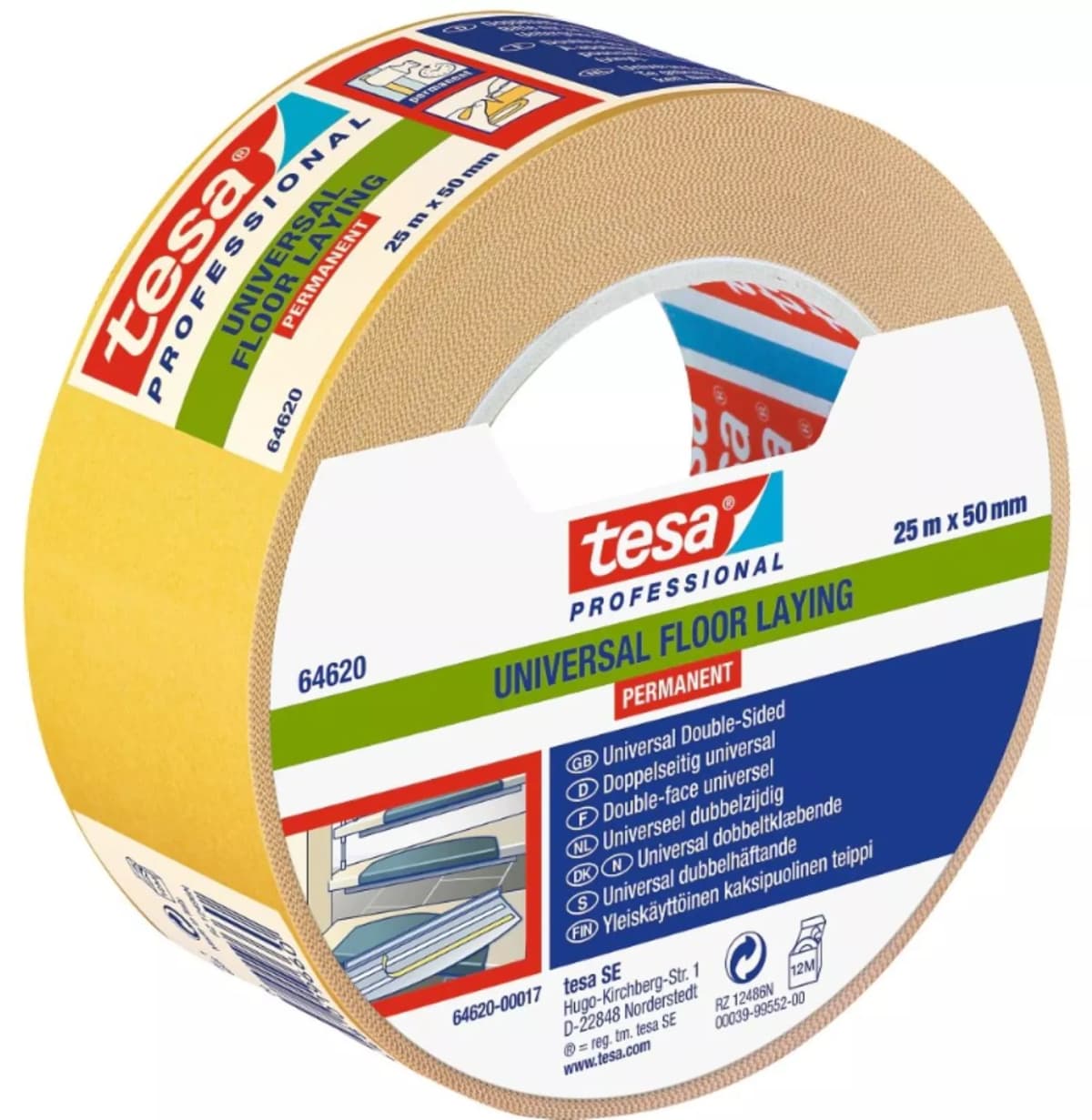Tesa 64620 Professional Dubbelzijdige Tape - 50mm X 25m
