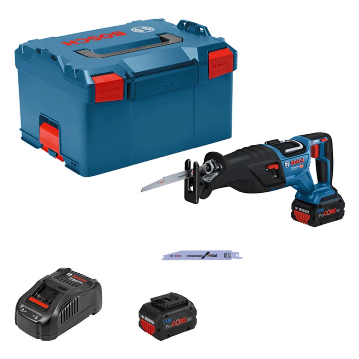 Bosch GSA 18V-28 18V Li-ion Accu Reciprozaag Set (2x 5.5Ah) In L-Boxx - 28mm