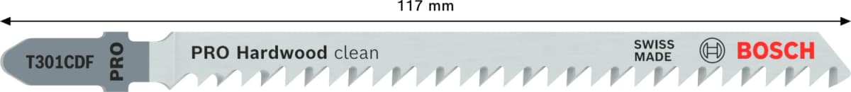 Bosch PRO T301CDF Hardwood Clean Decoupeerzaagblad - 117mm - Hout (5st) thumbnail 4