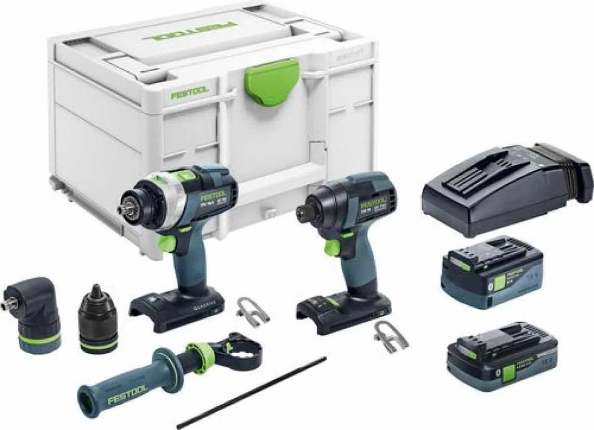 Festool TID 18 5,0/4,0-Set TPC 18/4 18V Li-Ion Accu Combiset (1x 4,0Ah&1x 5,0Ah) In Systainer - Bluetooth