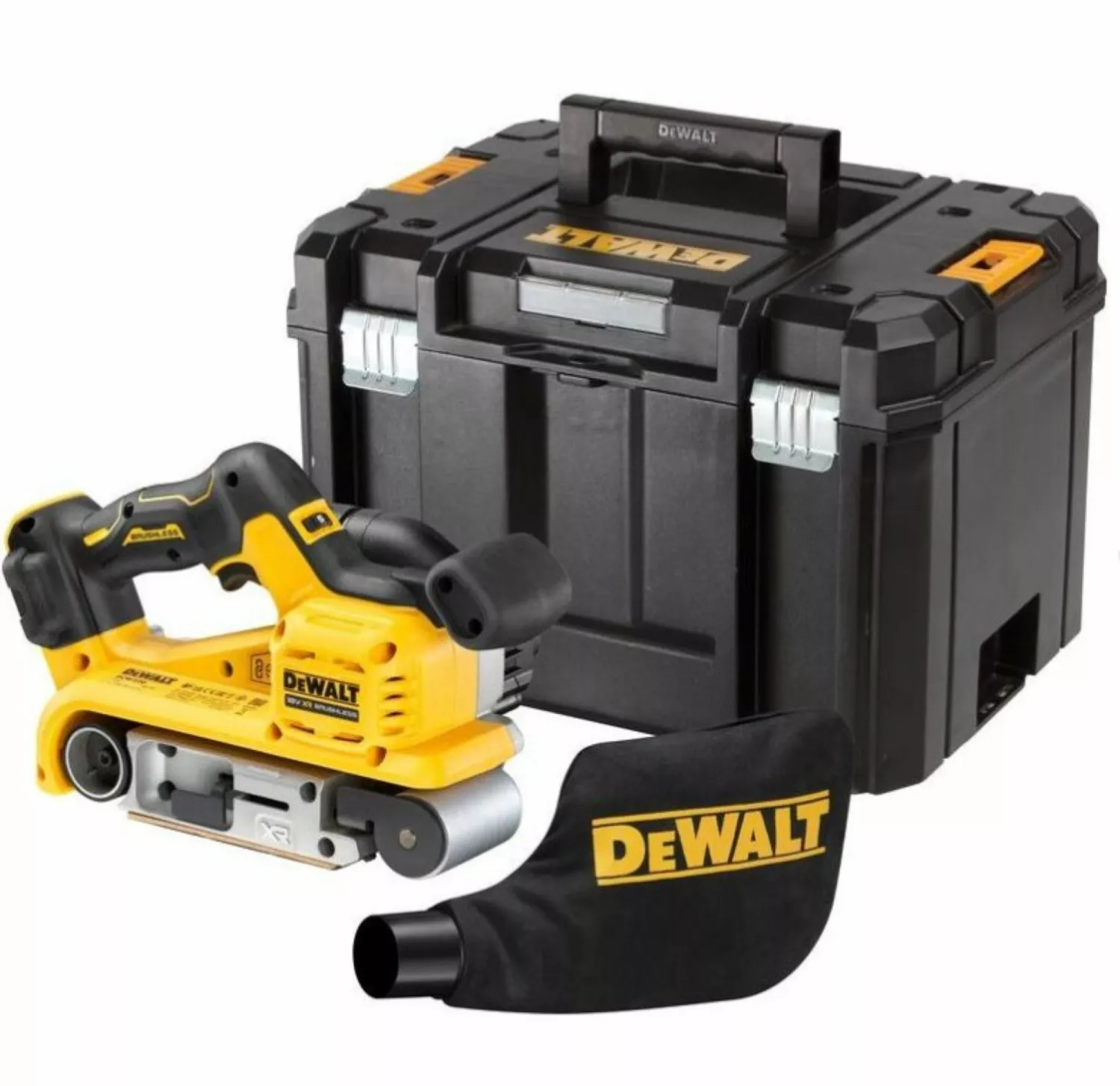 DeWALT DCW220NT-XJ 18V Li-ion XR Accu Bandschuurmachine Body In TSTAK - Koolborstelloos