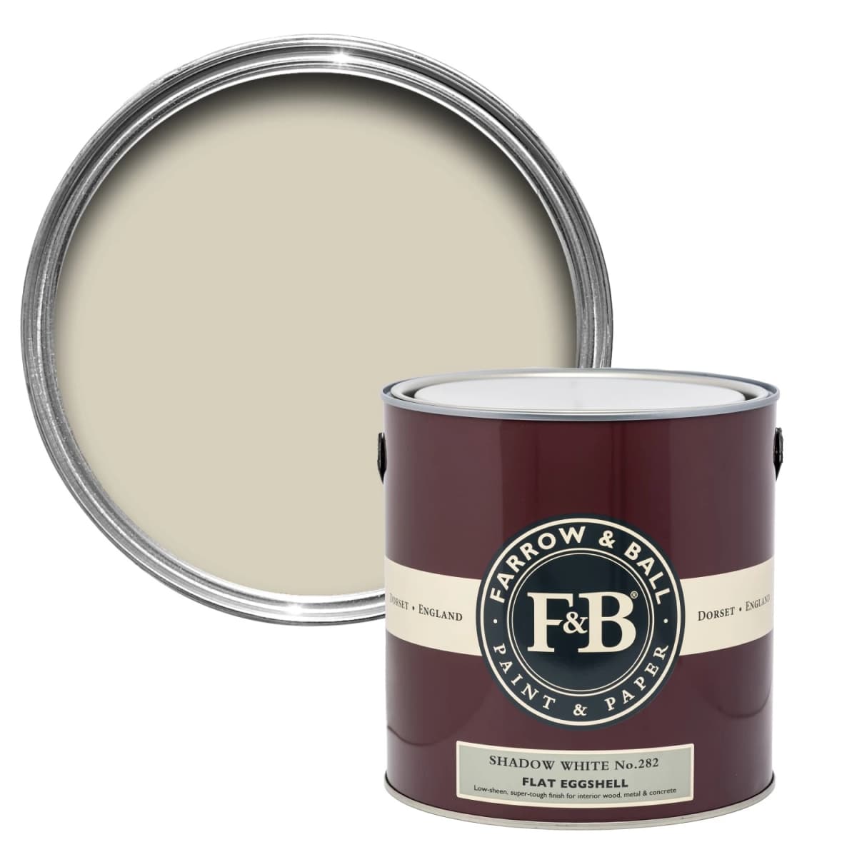 Farrow&Ball Flat Eggshell Shadow White No.282 - 5L