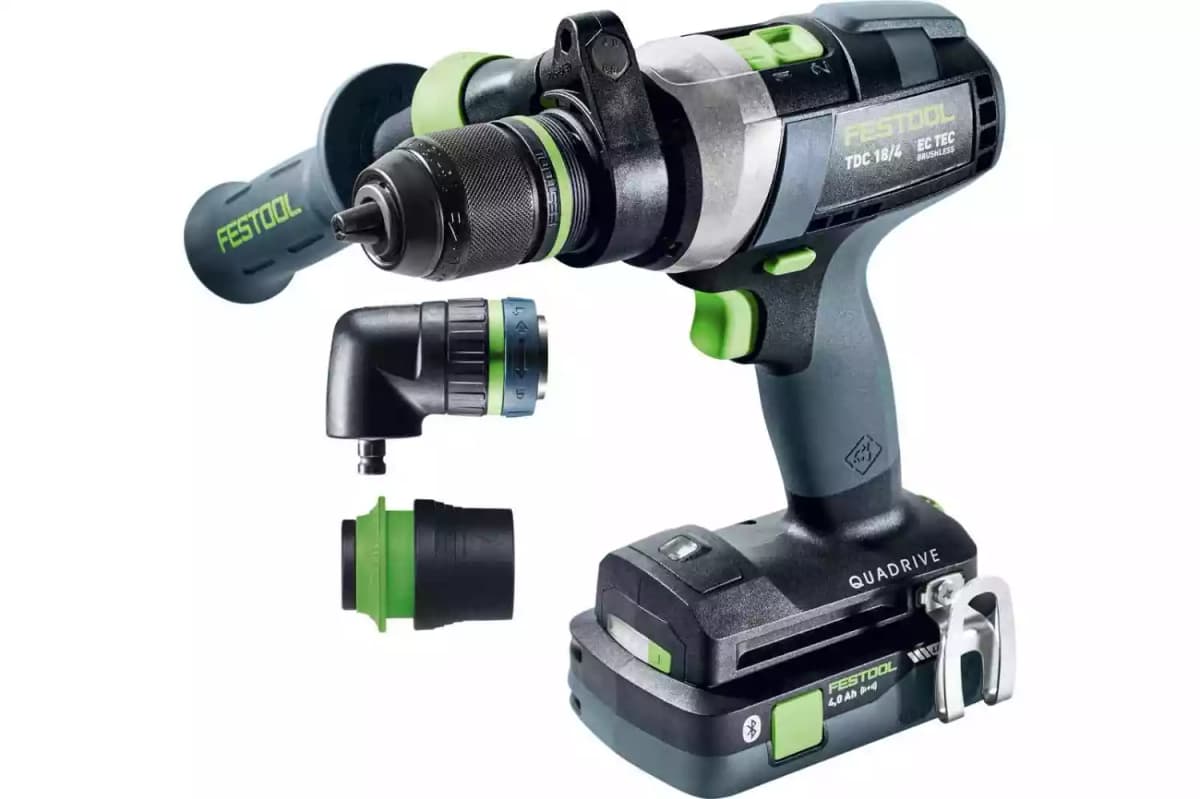 Festool TDC 18/4 5,0/4,0 I-Set 18V Li-Ion Accu Schroefboormachine Set (1x 4,0Ah&1x 5,0Ah) Incl. Boorkoppen In Systainer - 75Nm thumbnail 2