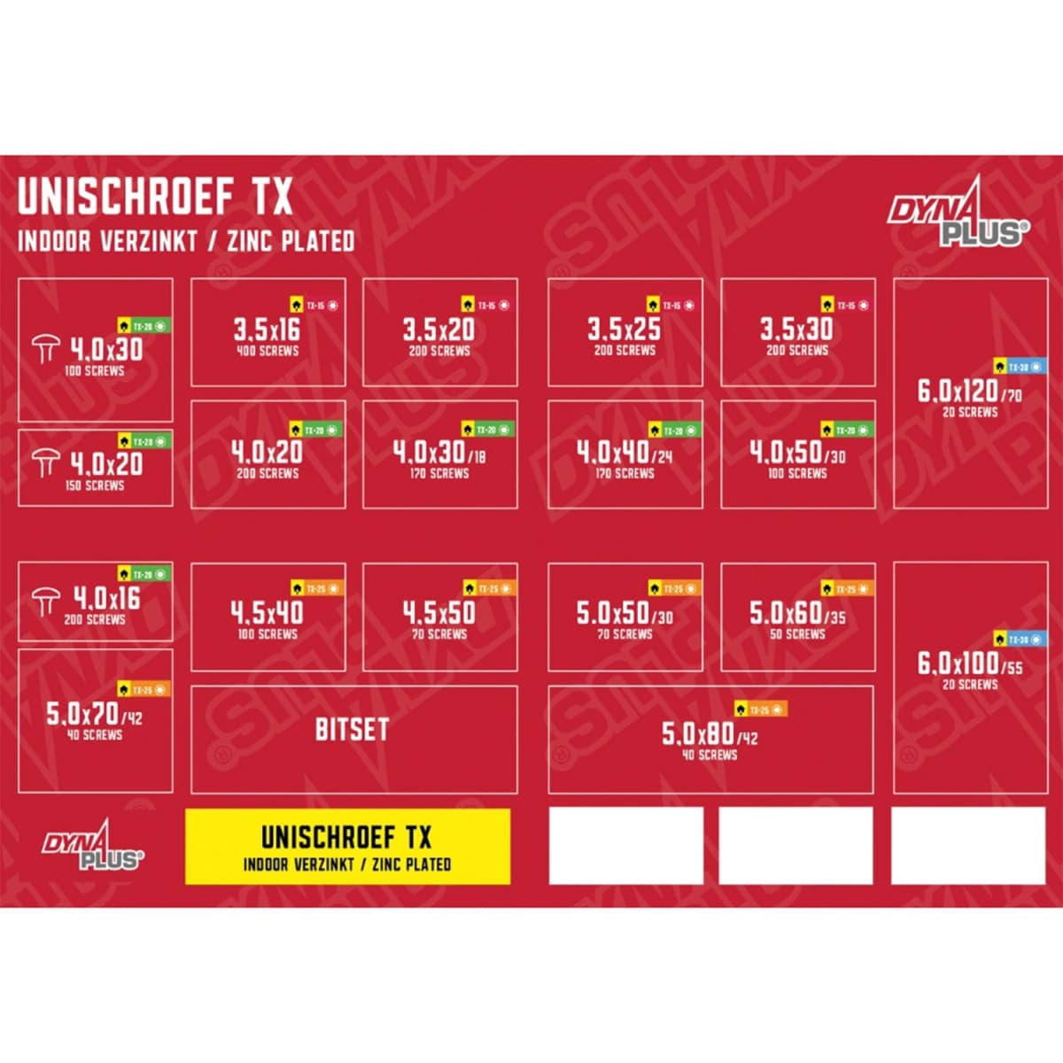 Dynaplus 0289.25.00010 2500-delige L-Boxx Assortimentskoffer - Indoor - Verzinkt - Torx - Inclusief Bitset thumbnail 4