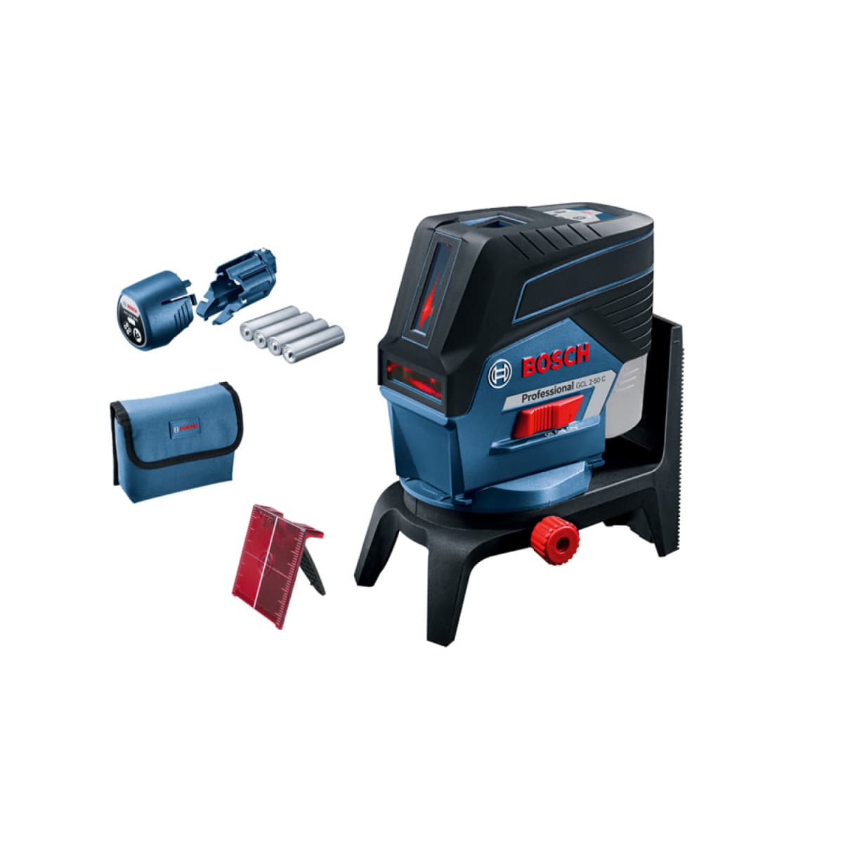 Bosch GCL 2-50 C 12V Li-Ion Accu Kruislijnlaser Incl. AA Adapter In Etui - 20m