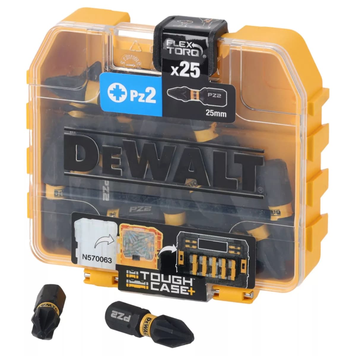 DeWALT DT70556T Pz2 Extreme Impact Torsion Bit Set In Tic Tac Dispenser - 25mm (25st) thumbnail 2