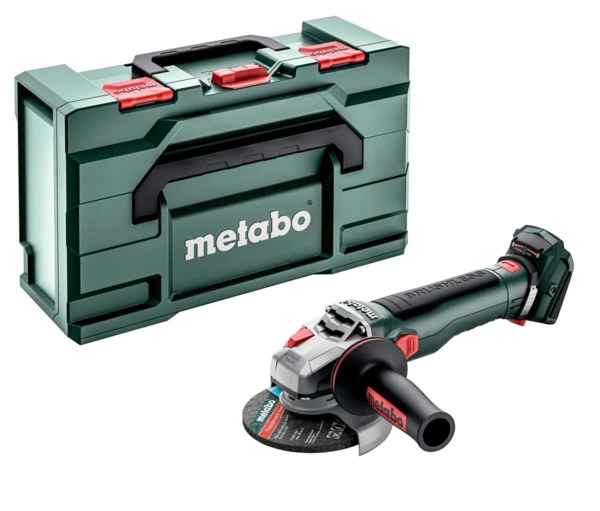 Metabo WB 18 LT BL 11-125 Quick 18V Accu Haakse Slijper Body In MetaBOX - 125 Mm