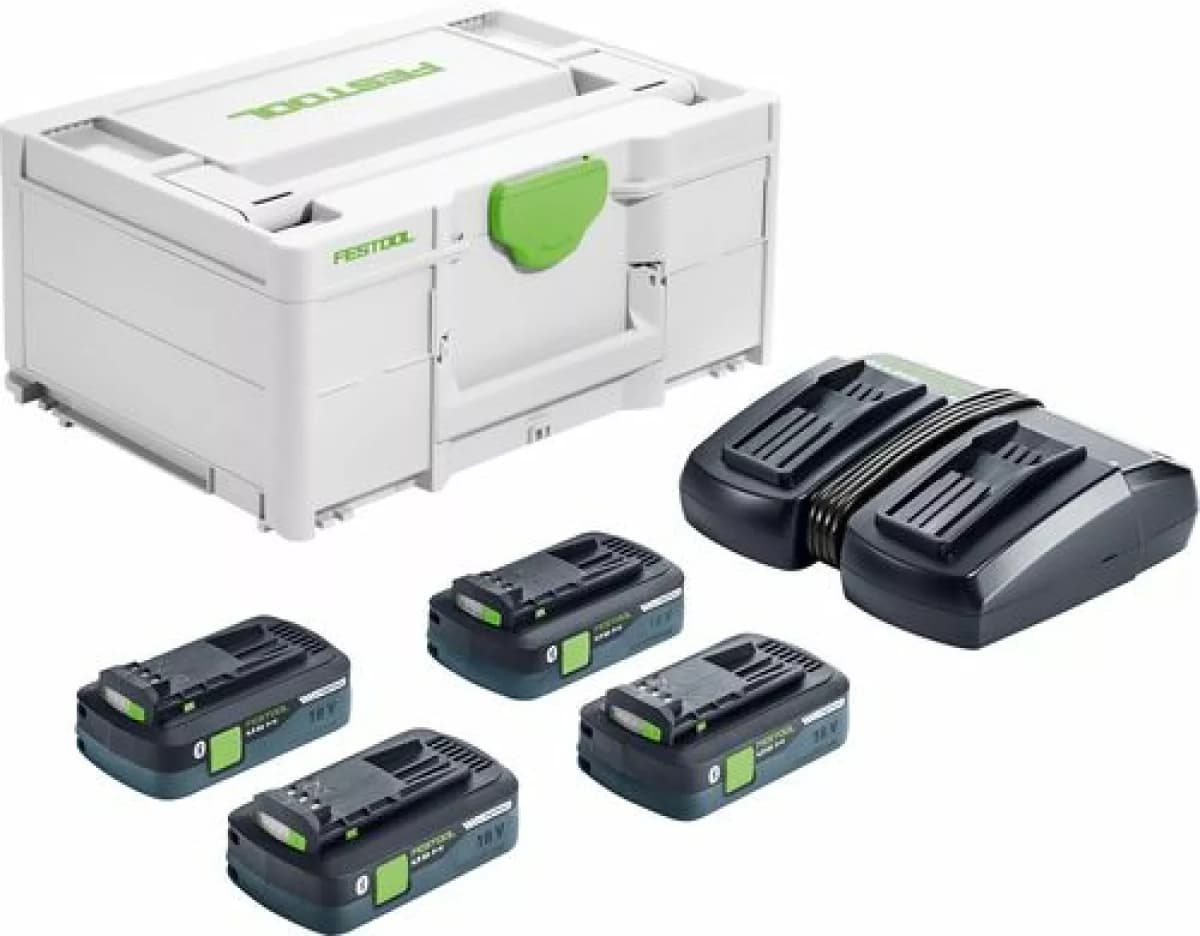 Festool SYS 18V 4x4,0/TCL 6 DUO Energieset (4x 4,0Ah) In Systainer