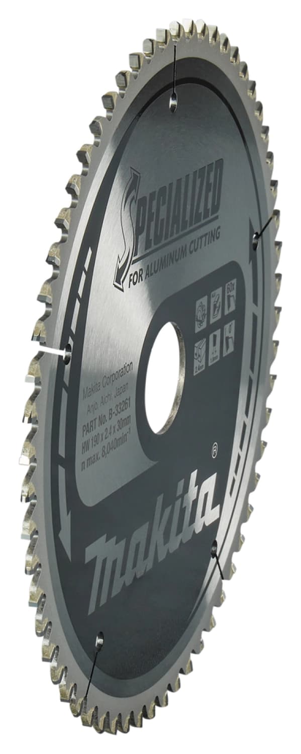 Makita B-33261 Specialized Cirkelzaagblad 190x30x2,4 60T - Aluminium thumbnail 2