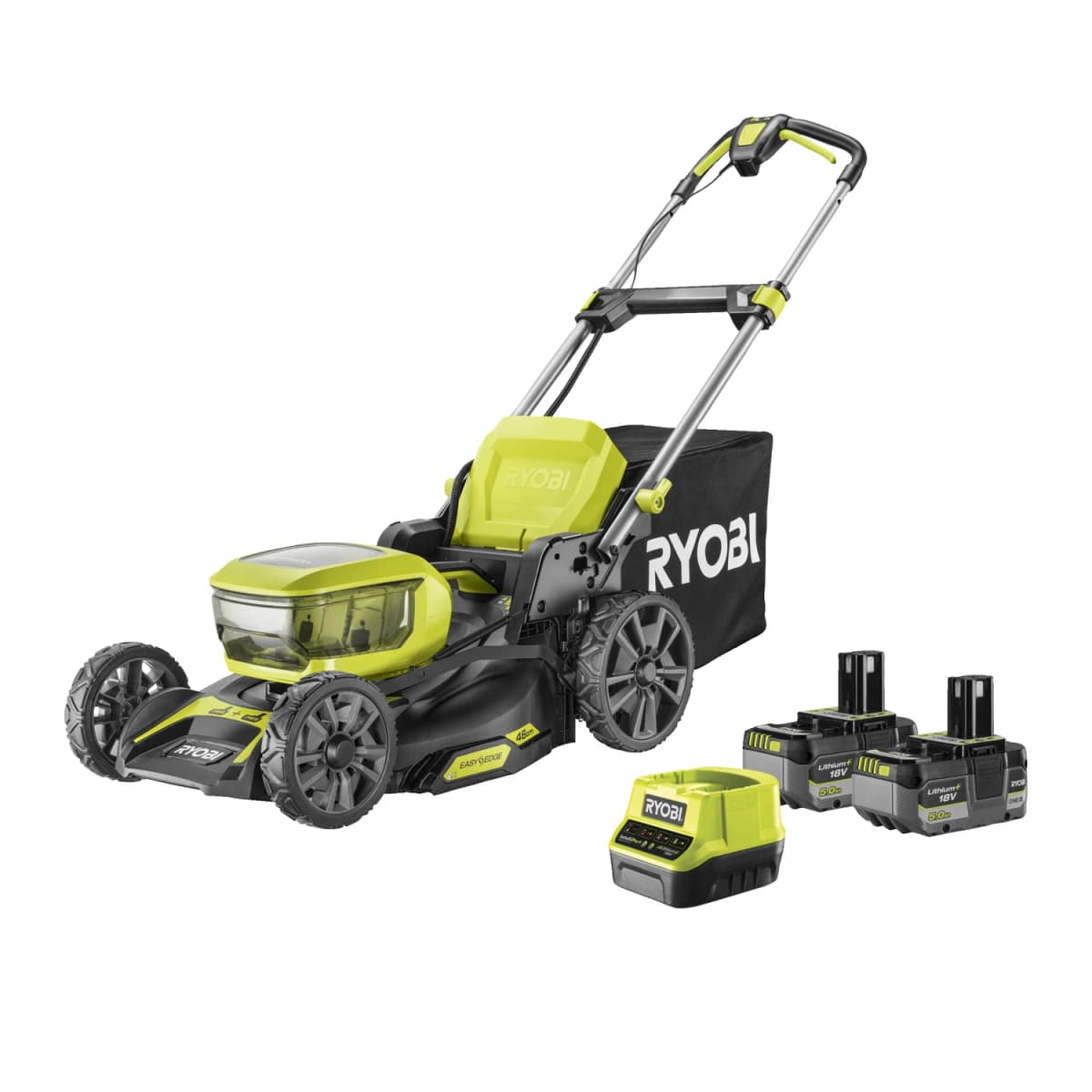 Ryobi RY18LMX46A-250 18V Li-ion Accu Grasmaaier Set (2x 5.0Ah Accu) - 46cm