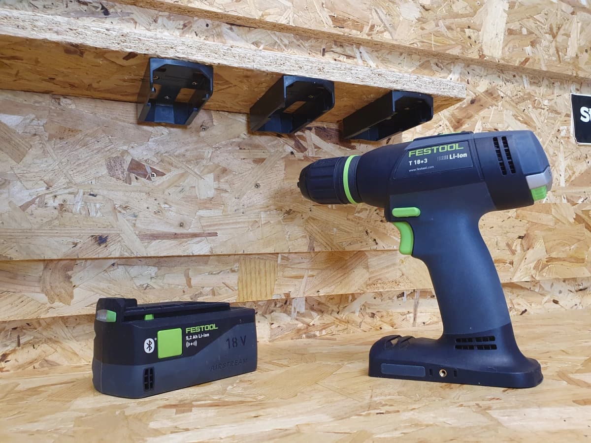 StealthMounts BM-FT18-BLK-6 Accuhouder Voor Festool 18V - Zwart - 6-pack thumbnail 2