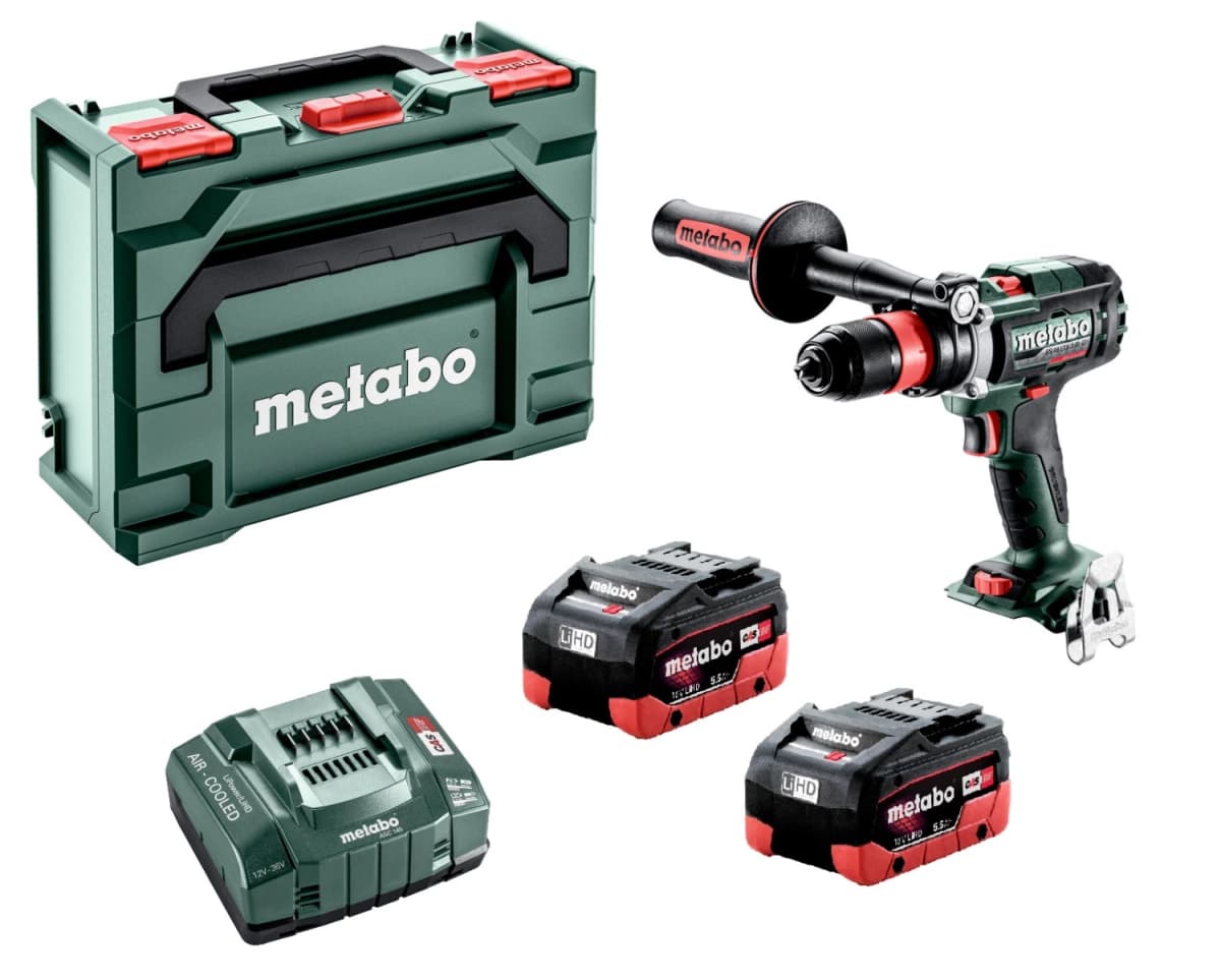 Metabo BS 18 LTX-3 BL Q I 18V LiHD Accu Boorschroefmachine Set (2x 5.5Ah) In MetaBOX - 130Nm - 68mm