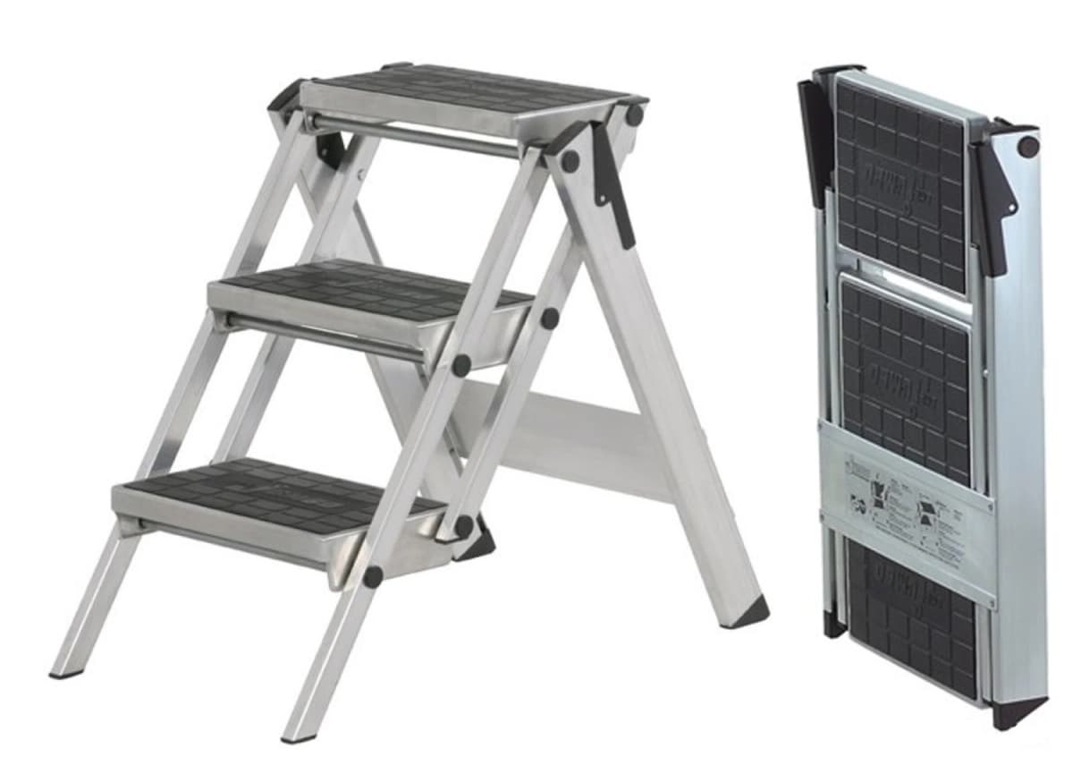 Little Jumbo 1313650300 Trap - Enkel - Aluminium - 3 Treden Kunststof - Max. Werkhoogte 2.70 M.