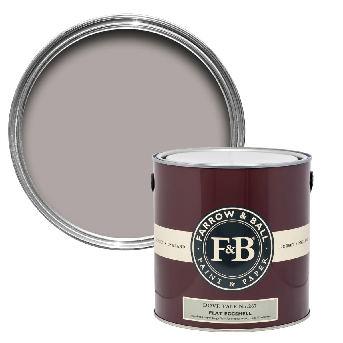 Farrow&Ball Flat Eggshell Dove Tale No.267 - 2,5L
