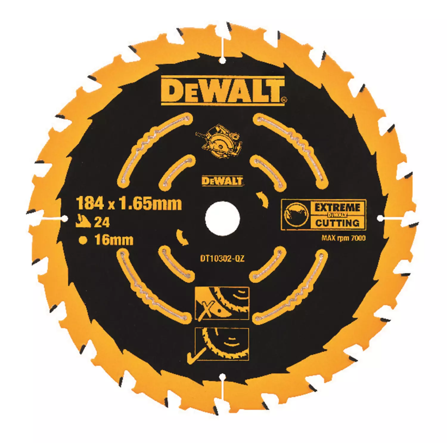 DeWALT DT10302 Extreme Cirkelzaagblad - 184 X 16 X 24T thumbnail 4
