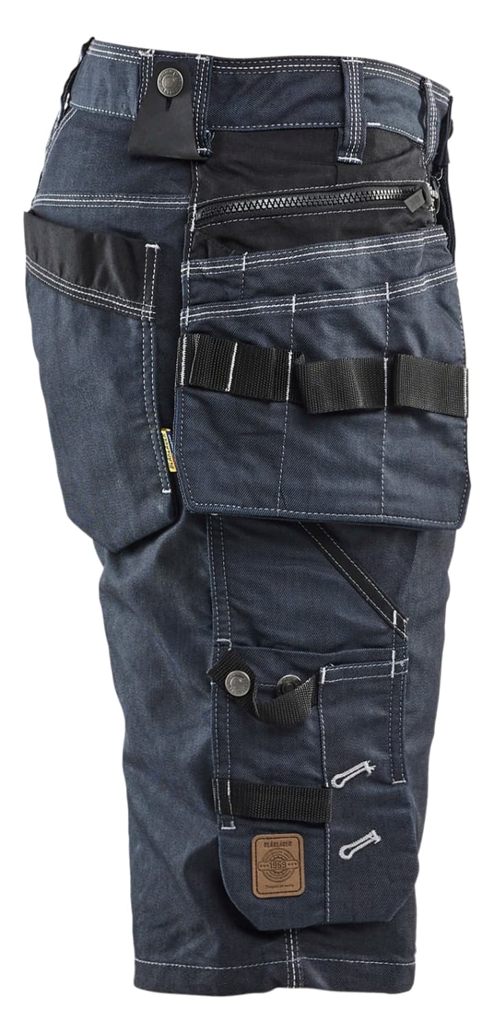 Blåkläder X1900 Werkbroek Kort Denim Stretch 1992 - Marineblauw - Maat 52 (L) thumbnail 4