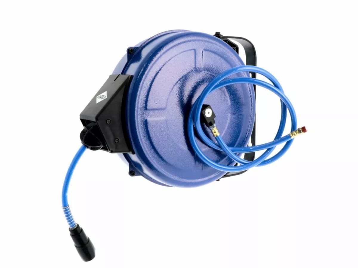 Airpress 4650815 Luchtslanghaspel PU Wandmodel Zelfoprollend - 1/4"Buitendraad - 8 X 12mm - 15m - 15bar