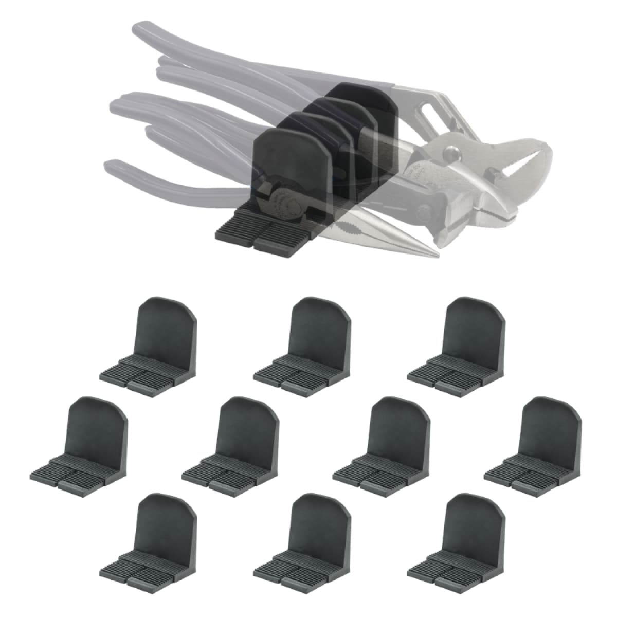 StealthMounts DHSP-PL-10 Drawer Hive Tangenhouder Voor Ladekast - Zwart - 10 Stuks