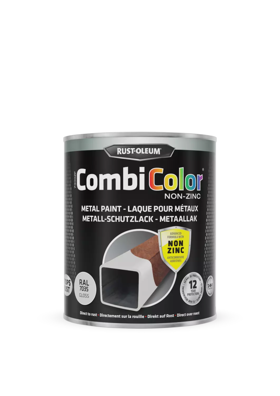Rust-Oleum Combicolor Hoogglans Zinkvrij - RAL 7035 Lichtgrijs - 0,75L