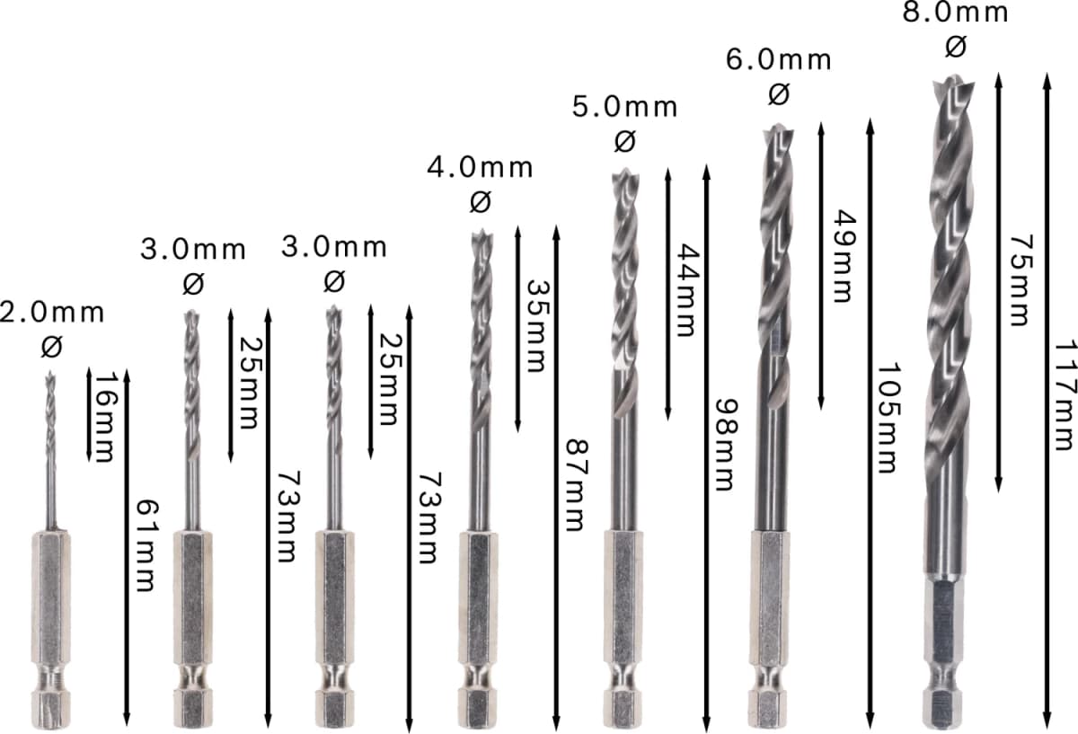 Bosch 2607019923 7-delige Robust Line Houtspiraalboor Set In Cassette - 2-8mm - Zeskant Opname thumbnail 4