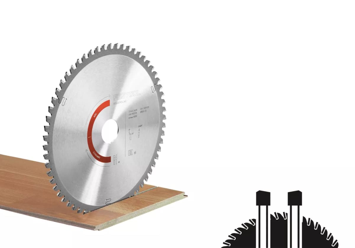 Festool 500123 HW 216x2,3x30 WZ/FA60 Cirkelzaagblad - 216 X 30 X 60T - Laminaat thumbnail 2