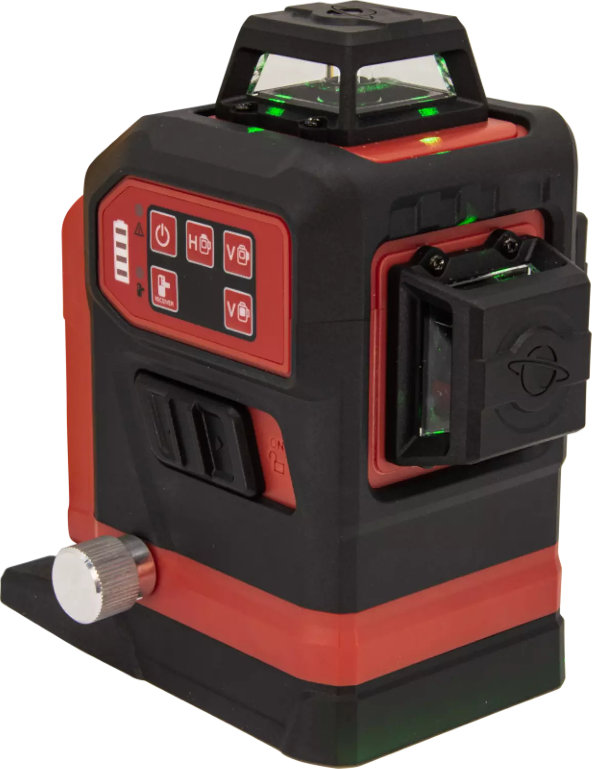 FUTECH Multicross 3D 18VMAX Kruislijnlaser Set Incl. Statief En 18V Batterij Adapter - Groen - 70m - 3 Lijnen thumbnail 3